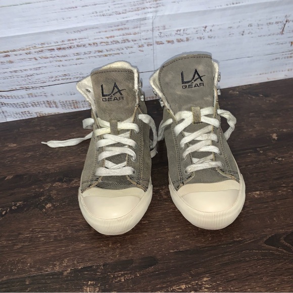 Vintage La Gear Women’s Suede Lace Up Hi Tops Size 7.5 Excellent Condition - Picture 2 of 8